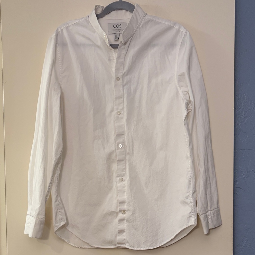 COS Men's Classic White‎ Button-Down Shirt, 15 3/4
